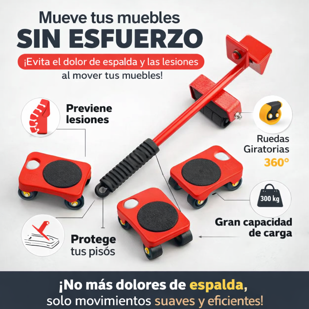 Kit Movedor de Muebles con Palanca